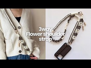 How to make a 3-way flower smartphone shoulder strap using paracord