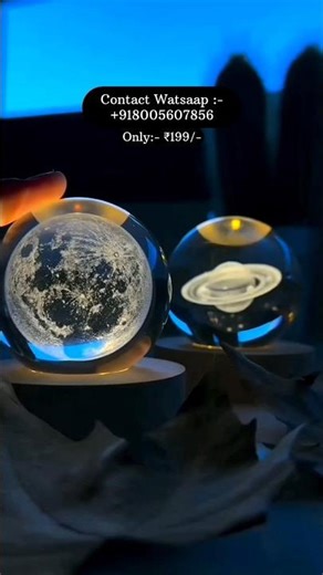 3D Crystal Ball Night Light 🔮 | Viral Room Decor 2025 Under Budget 🔥 #shorts #trending