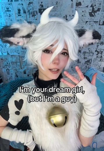 that's the real lyrics, trust (new posts up on Patreon >;3) #cosplay #femboy #cowfemboy #cowboy #kemonomimi