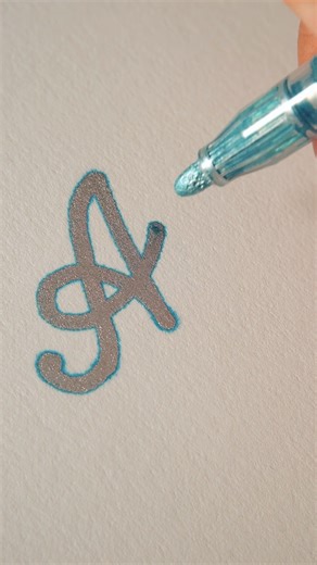Letter A with an outline pen | Made by Edgar