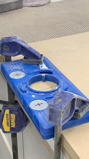18K views · 140 reactions | Drilling for hinge pockets, the Kreg Tool hinge jig is a decent entry level option! | Beaver Creek Customs | Facebook