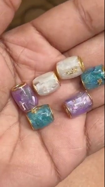 Handmade Abalone Shell Loc Beads: Large Hole Dreadlock Jewelry - Etsy