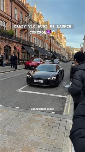 CRAZY V10 AUDI R8 LAUNCH CONTROL😈😱 #rizwanthisside #audi #r8 #automobile #supercars #sportscar #yt