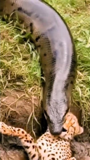 python eats cheetah while drinking#animals #python #cheetah #shorts #videoanimal #wildlife #fyp