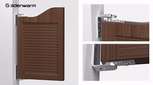 goldenwarm Self-Return Saloon Door Hinges, 2 Set – 304 Stainless Steel Double Action Swinging Hinges, Self-Closing for Café, Louvre, and Swinging Doors