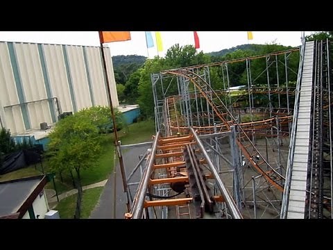 Python front seat on-ride HD POV Coney Island, Cincinnati, Ohio