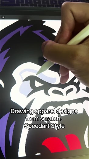 Unleashed Athletics apparel design. Sketching done via Procreate App. #appareldesign #logodesign #gorilla #screenprinting #illustrator