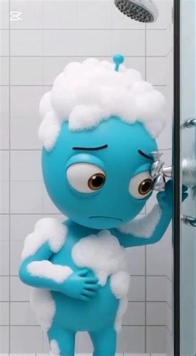 Alien taking bath and shower is not working 🚿😬😂 #shorts #funny #comedy #animation