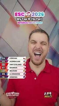 My Top 10 - INTERNAL SELECTIONS - EUROVISION SONG CONTEST 2026 (So Far) 🎶😍 #esc2026