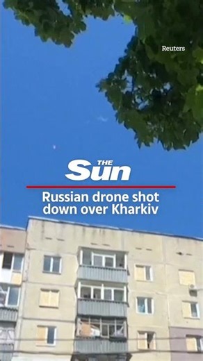 Russian drone shot down over Kharkiv #ukraine