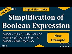 Simplification of Boolean expression using laws of Boolean algebra | Examples of Boolean expression
