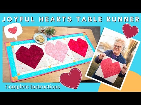 BEAUTIFUL VALENTINE QUILTED TABLE RUNNER PROJECT