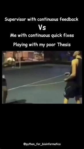 Ashish Singh on Instagram: "Supervisor: One more small comment. Me: pushes another emergency patch to my thesis. #bioinformatics #biotechnology #phd #supervisor #research"