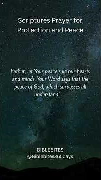 Scriptures Prayer for Protection and Peace#ScripturesPrayer #ProtectionAndPeace #PrayerForSafety