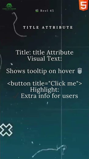 HTML Title Attribute #music #shorts