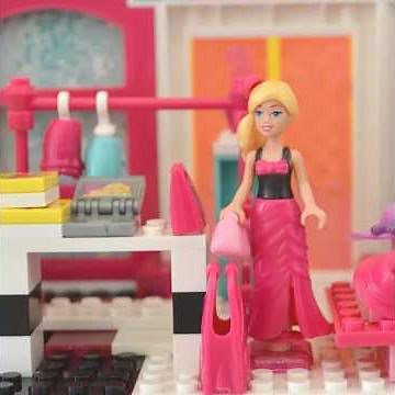 Mega Bloks Barbie Fashion Boutique Unboxing + Fast Speed Build! 🛍️✨