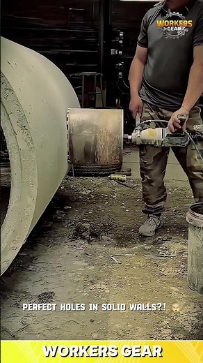 Powerful Core Drilling Machine for Cutting Large Holes and Pipe Openings in Concrete Walls