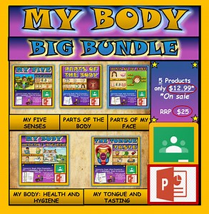My Body Bundle Powerpoints   Worksheets. Elementary Biology My Body Unit