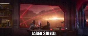 Laser shield.
