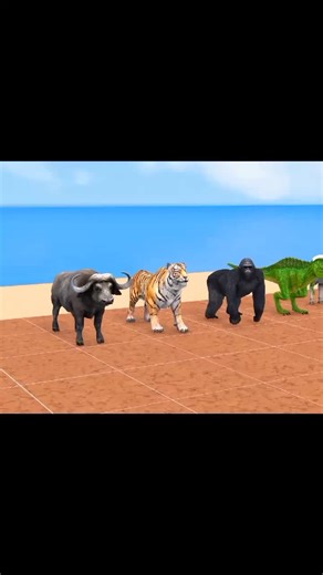 3D Animation of Long Slide Animal Game