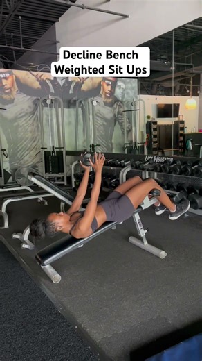 Decline Bench Weighted Sit Ups #coreexercise #abworkout #coreworkout #rehemafitness