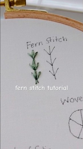 Fern Stitch Tutorial 🌿 | Beginner Hand Embroidery (Part 20/20 Final Stitch)