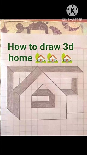 Easy 3d home 🏡🏡🏡 3d home design 🏡🏡🏡3d home making 🏡🏡🏡#art #drawing #painting