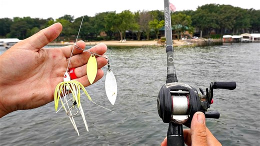 Illuminated Temptation: Fishing for Bass with Glowing Lures in Clear Water