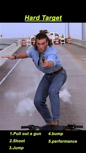 High-Speed Chase – Motorcycle Shootout in Hard Target (1993)