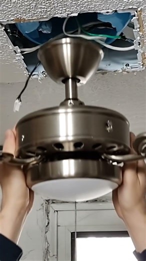 AI Replaces Basement Light Fixture With A Ceiling Fan.