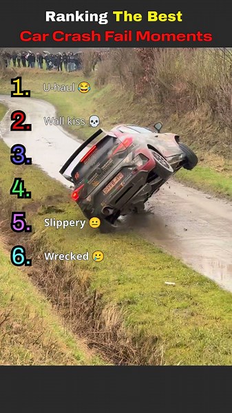 Ranking The Best Car Crash Fail Moments 🚗💥 #shorts #funny
