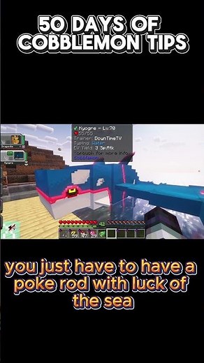 How To Get KYOGRE In Cobblemon All The Mons Addon Edition! #cobblemon #shortsvideo #minecraft