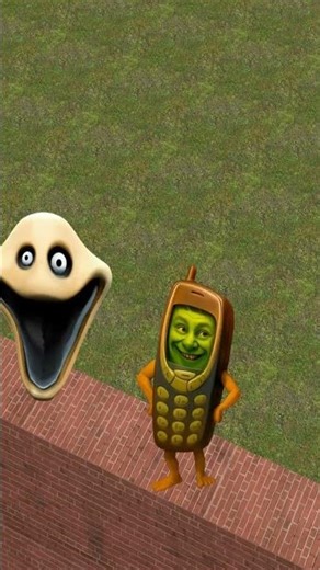 Destroying Hungry Worm and Nokia Phone in Big Maze Nextbot Gmod