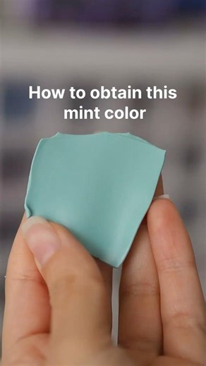 Mint color recipe 🩵 #polymerclay #colortheory