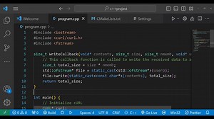 Build a C++ Image Downloader From URL Project Using libcurl and Export to EXE File Using CMake