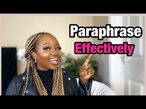 How To Paraphrase In An Essay Effectively (ZERO PLAGIARISM)