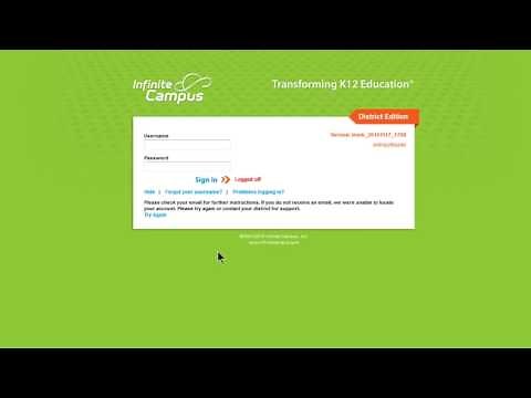 Log in to application or Portal Infinite Campus