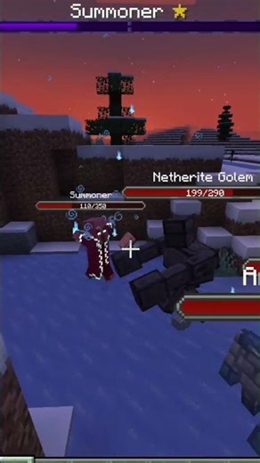 Summoner Boss vs Netherite Golem (Minecraft Mob Battle)