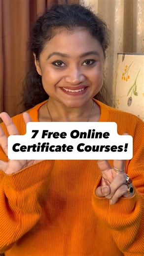 7 Days 7 Free Online Certificate Courses To Improve Your Profile. #shorts