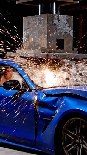 Hydraulic Press CRUSHES a Sports Car! 🤯 Watch the DESTRUCTION!