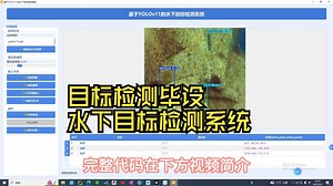 基于Yolov11的水下目标检测系统（python源码 GUI界面 数据集 训练代码 登录界面）