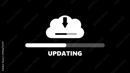 Cloud Download Progress Bar Animation Updating Loading cloud storage file transfer
