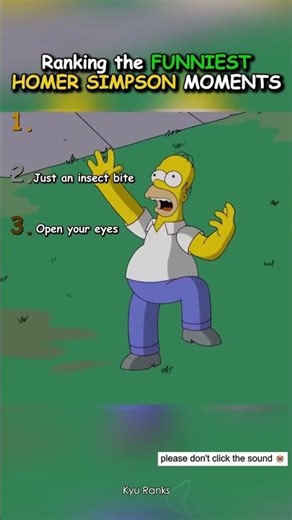 Ranking the FUNNIEST HOMER SIMPSON Moments #simpsons #tiktok #funniest