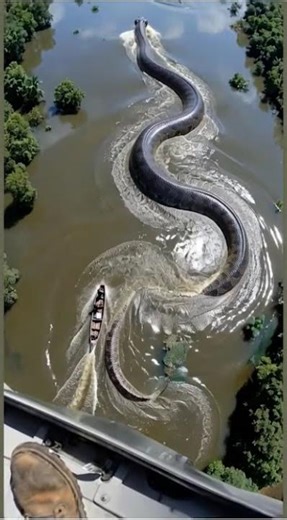 Largest snake in the world encounter in amazon river