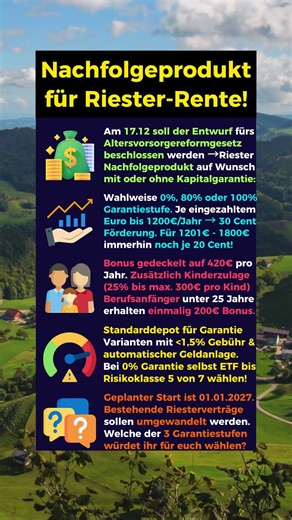 Nachfolger der Riesterrente!