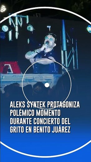 Aleks Syntek protagoniza polémico momento durante concierto de Grito de Independencia en BJ #shorts