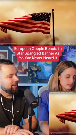 European Couple Reacts to Star Spangled Banner As You've Never Heard It part 1 #European #brit #react #banner #usa🇺🇸