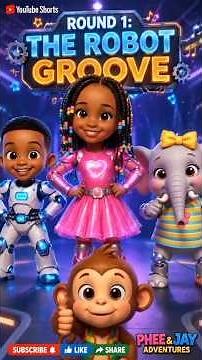 🤖💃 ROBOT FREEZE DANCE with Phee, Jay, Coco & Ellie! 🕺🐒🐘 #kidssongs #robotdance