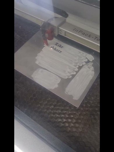 Testing the Omtech metal laser engraving powder on a CO2 Laser. #co2laser #laserengraving