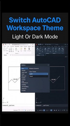 Dark Mode vs Light Mode in AutoCAD #AutoCAD #Comparison #Comfort